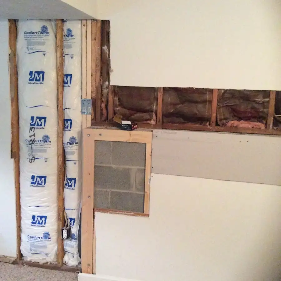 Wall insulation replacement during Structural Drying in Lower Oxford